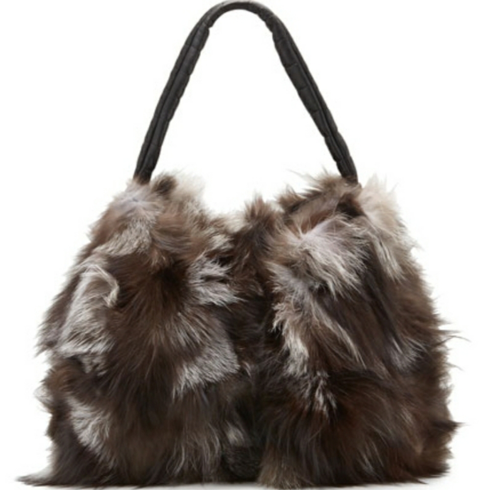 Gorski SILVER FOX FUR SHOULDER BAG - Picture 4 of 7